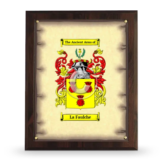 La Faulche Coat of Arms Plaque